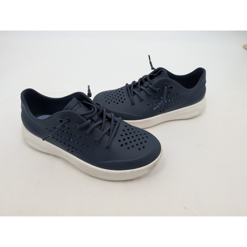 Crocs In Motion Pacer Sneaker Women's 7 Blue Comfort Casual Outdoors Lace Up